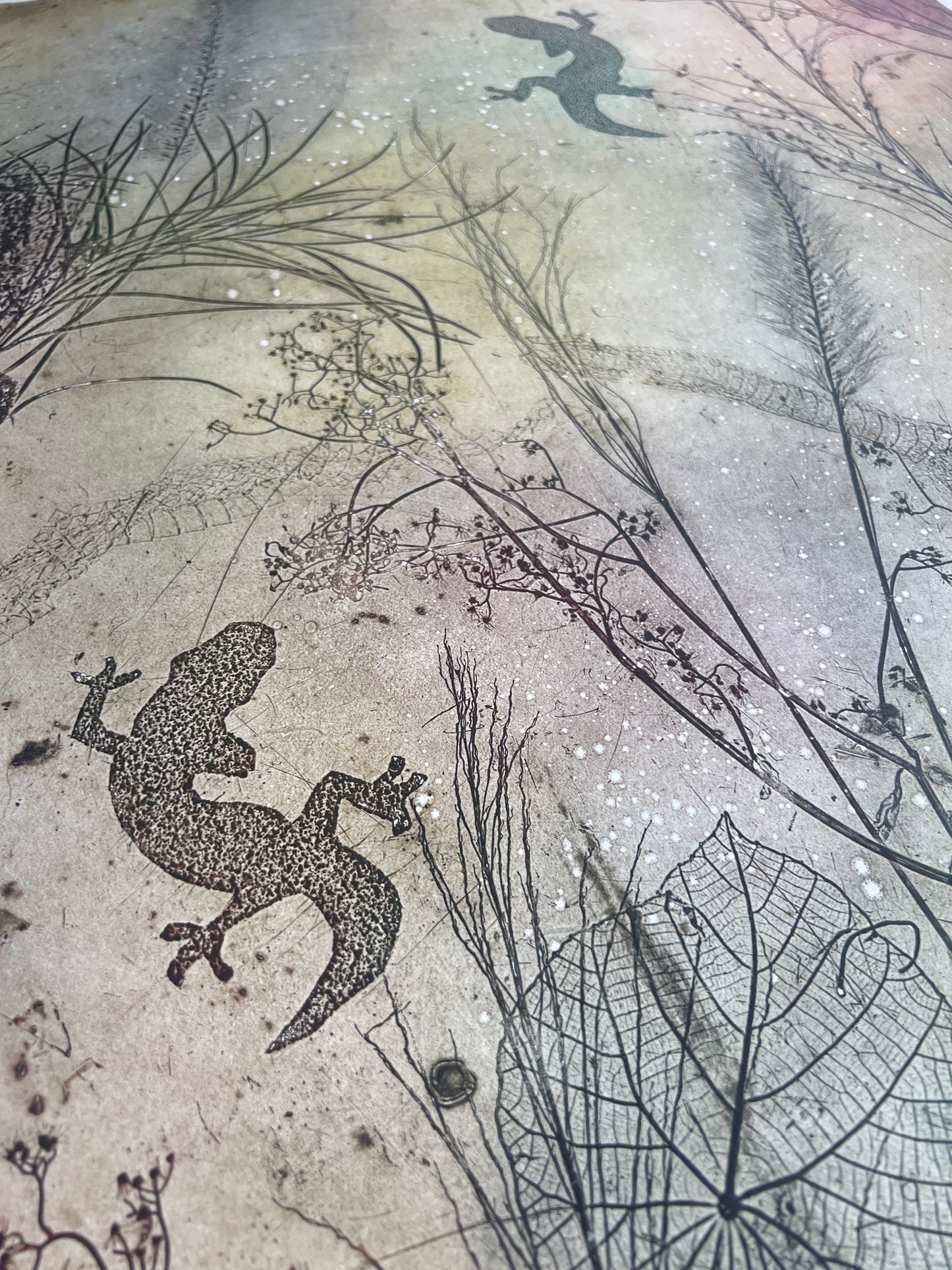 Gecko Run Etching