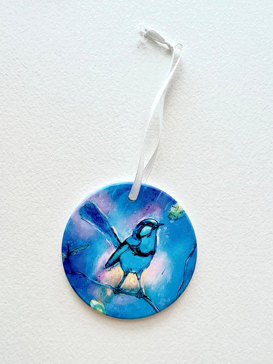 Christmas Ornament - Blue Wren