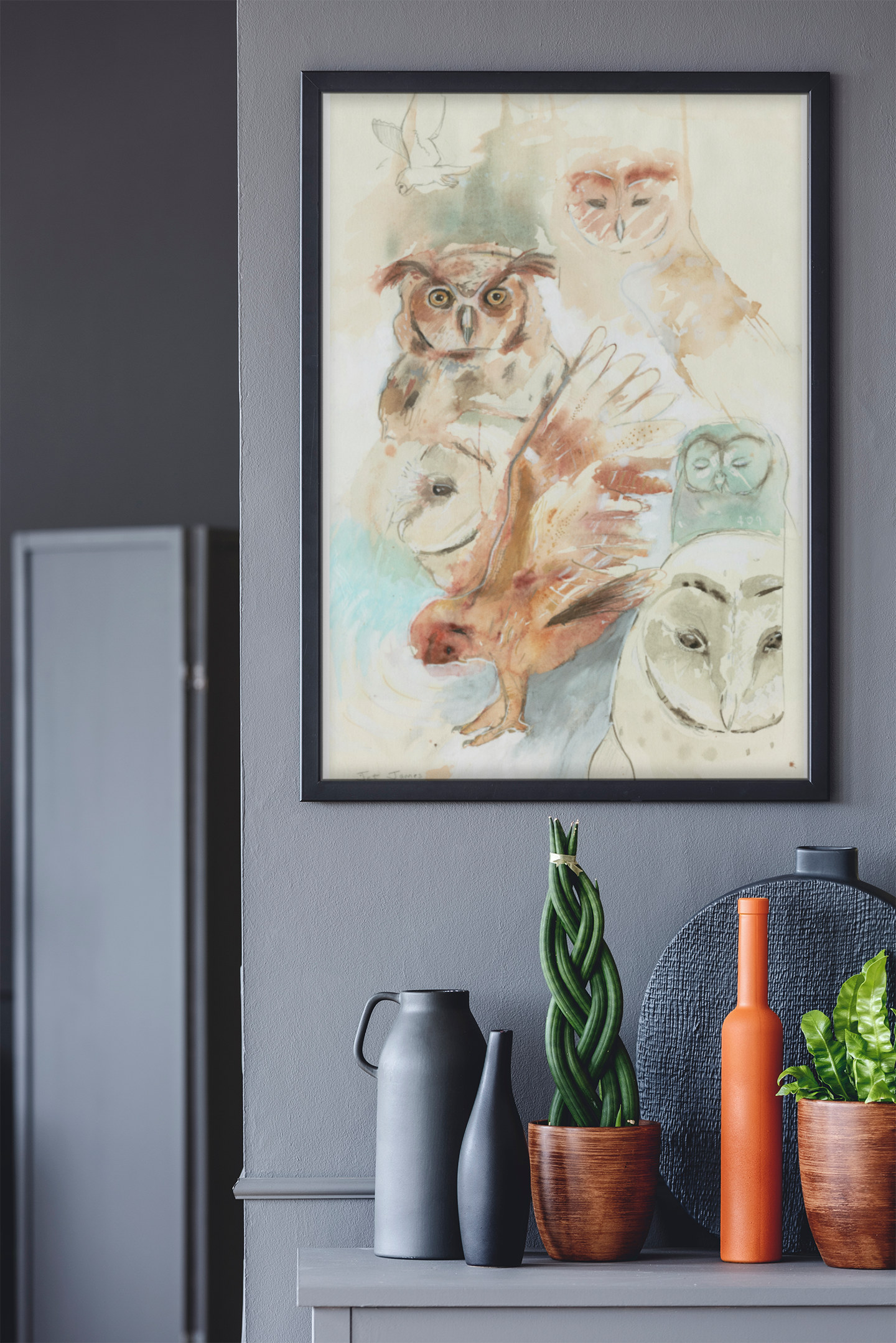 'Owl Study' Fine Art Print